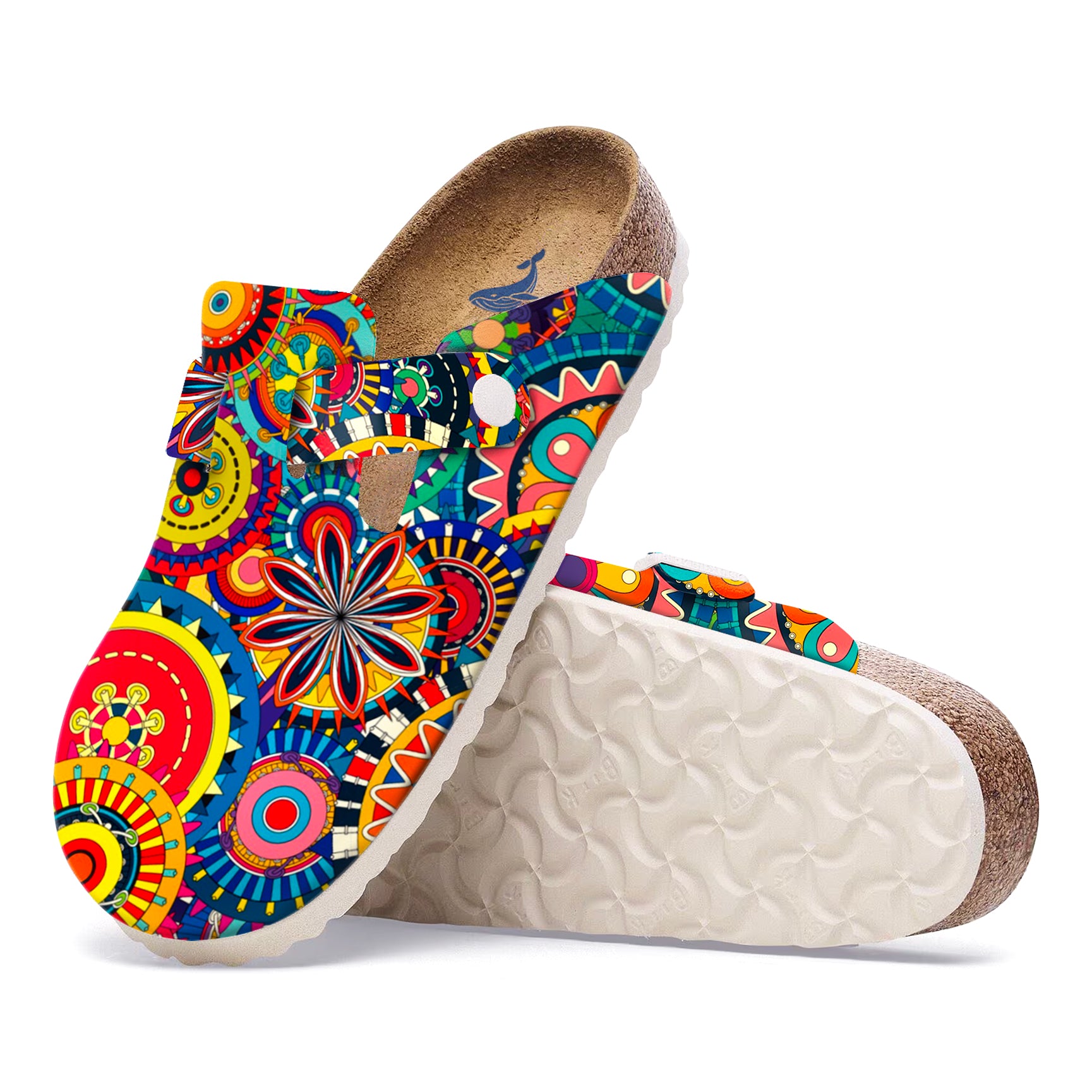 Yiume Footwear's Women’s Printed Clogs Adjustable Buckle Slip on Footbed Slippers