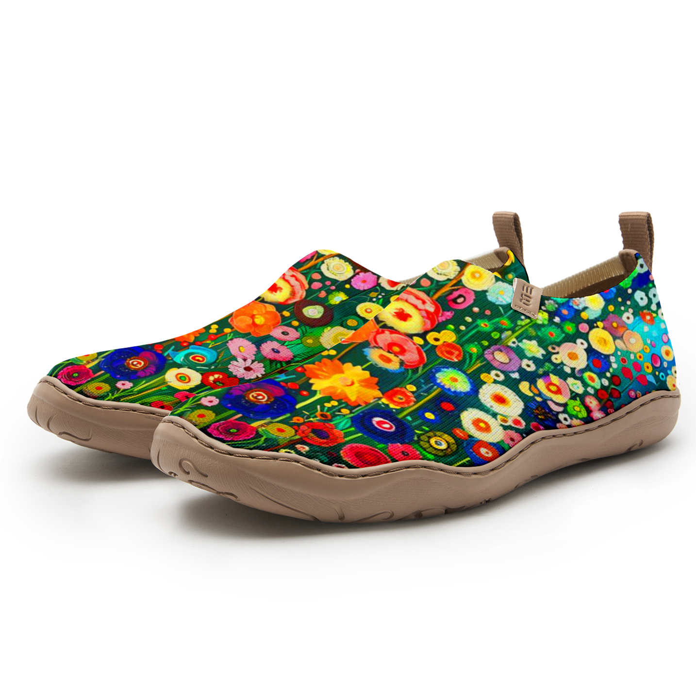 Green Polka Dot Floral Women's Shoes