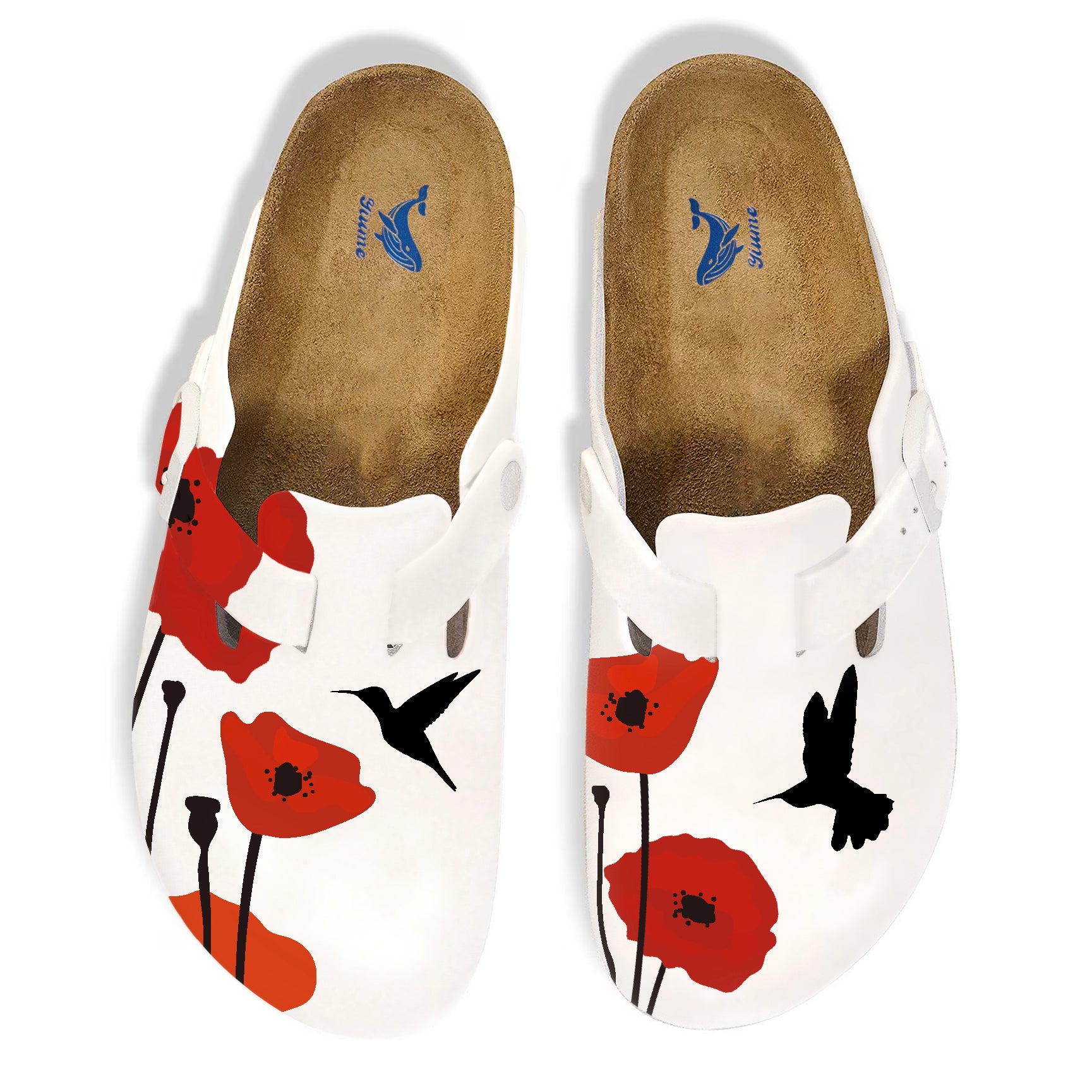 Yiume Footwear Women’s Clogs Adjustable Buckle Slip on Footbed Slippers