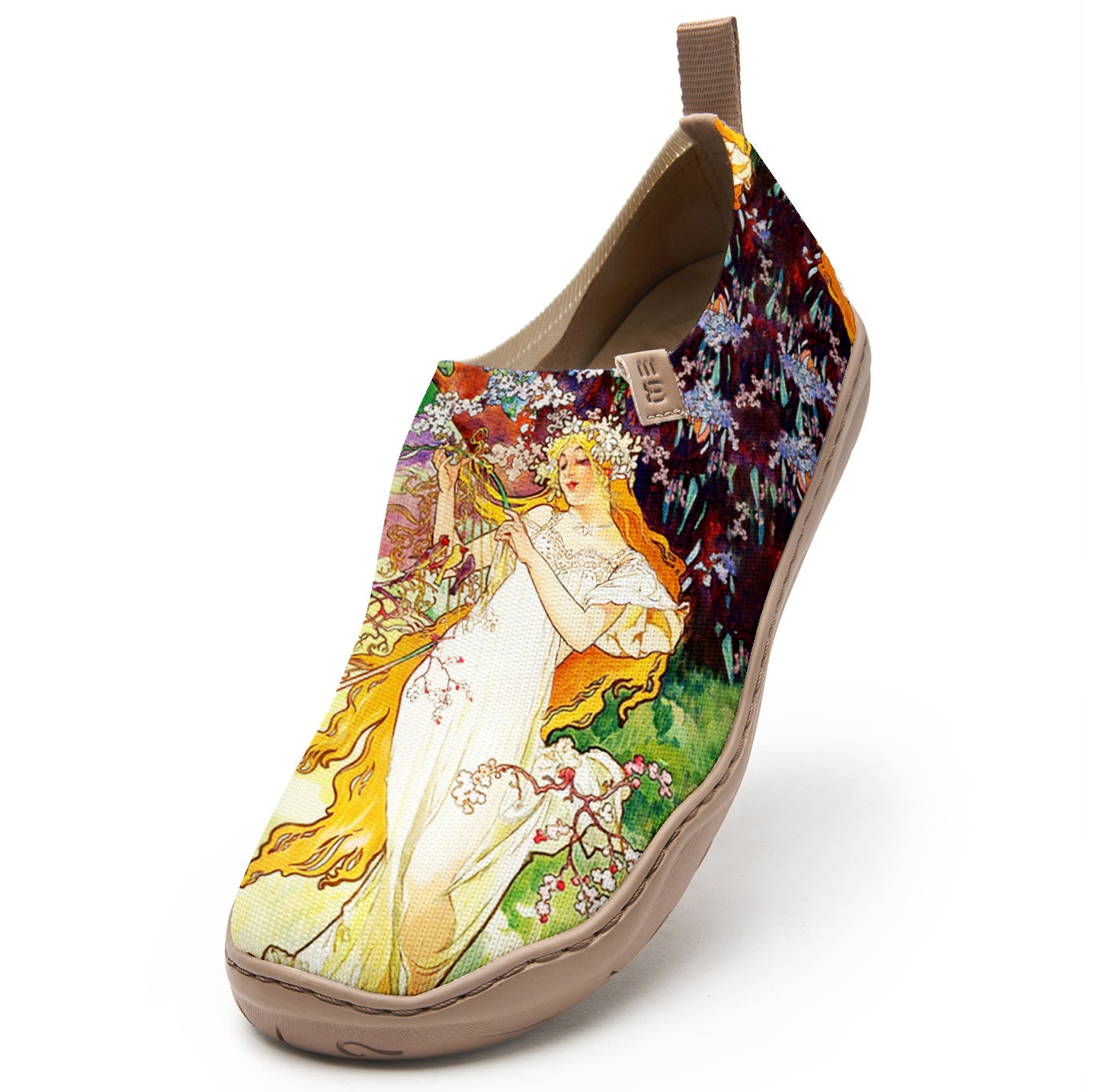 Yiume Women's Art Slip-On Casual Canvas Shoes Fairy Grace Painted,100% Cotton