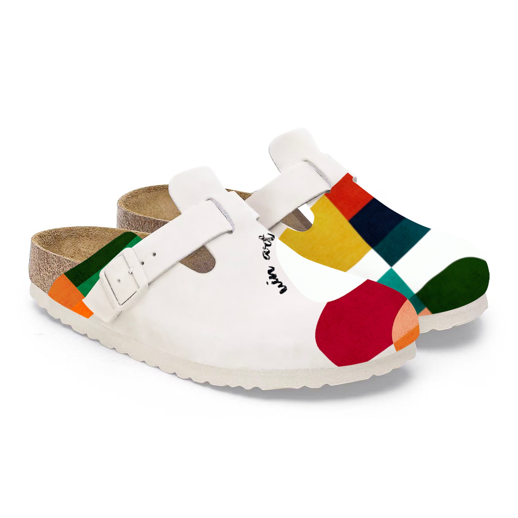 Yiume Footwear Women’s  Clogs Adjustable Buckle Slip on Footbed Slippers