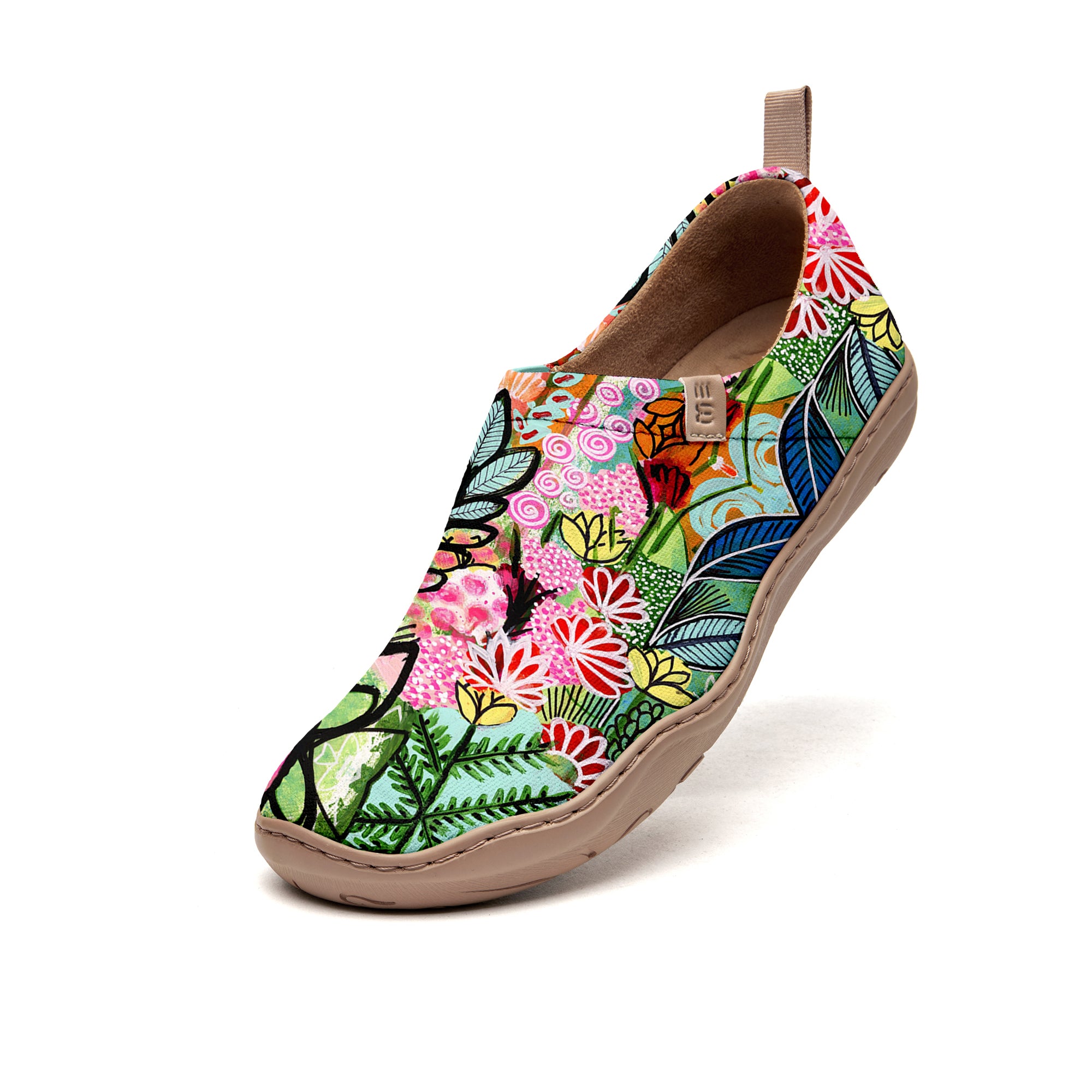 Yiume Women's Art Slip-On Casual Canvas Shoes Bloom Buzz Print Painted,100% Cotton