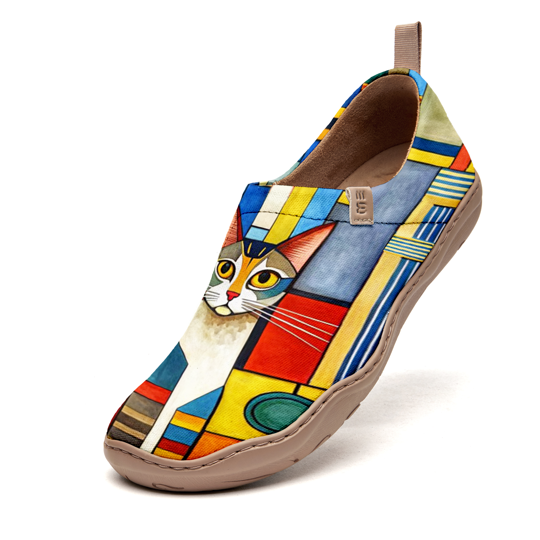 Vibrant Geometric Cat Women's Shoes