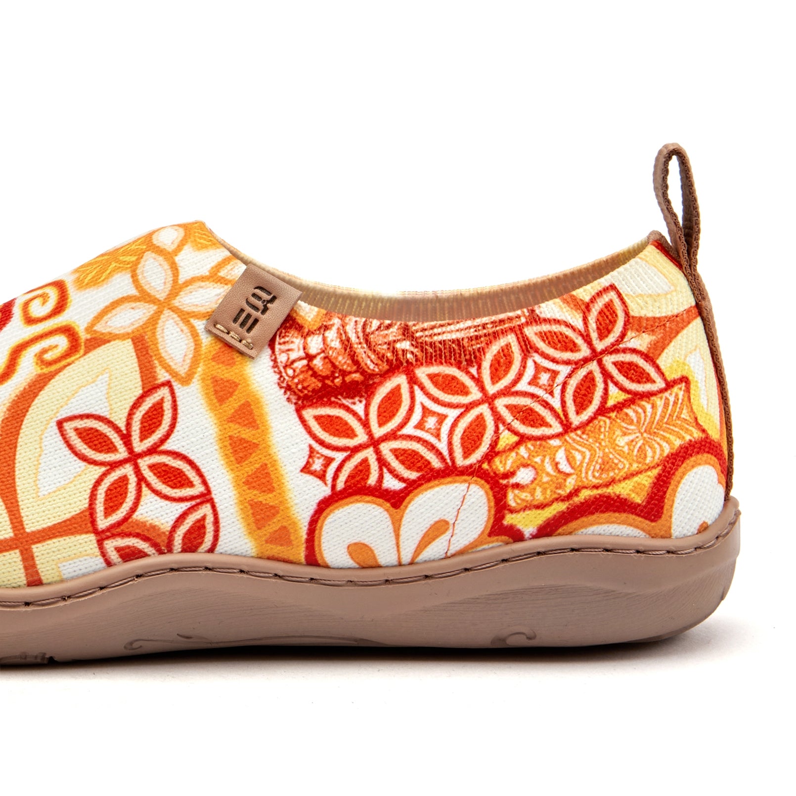 Tiki Print Women's Slip-On Shoes by TIKIROB, 100% Polyester Textured Yarn, Painted Canvas Sneakers