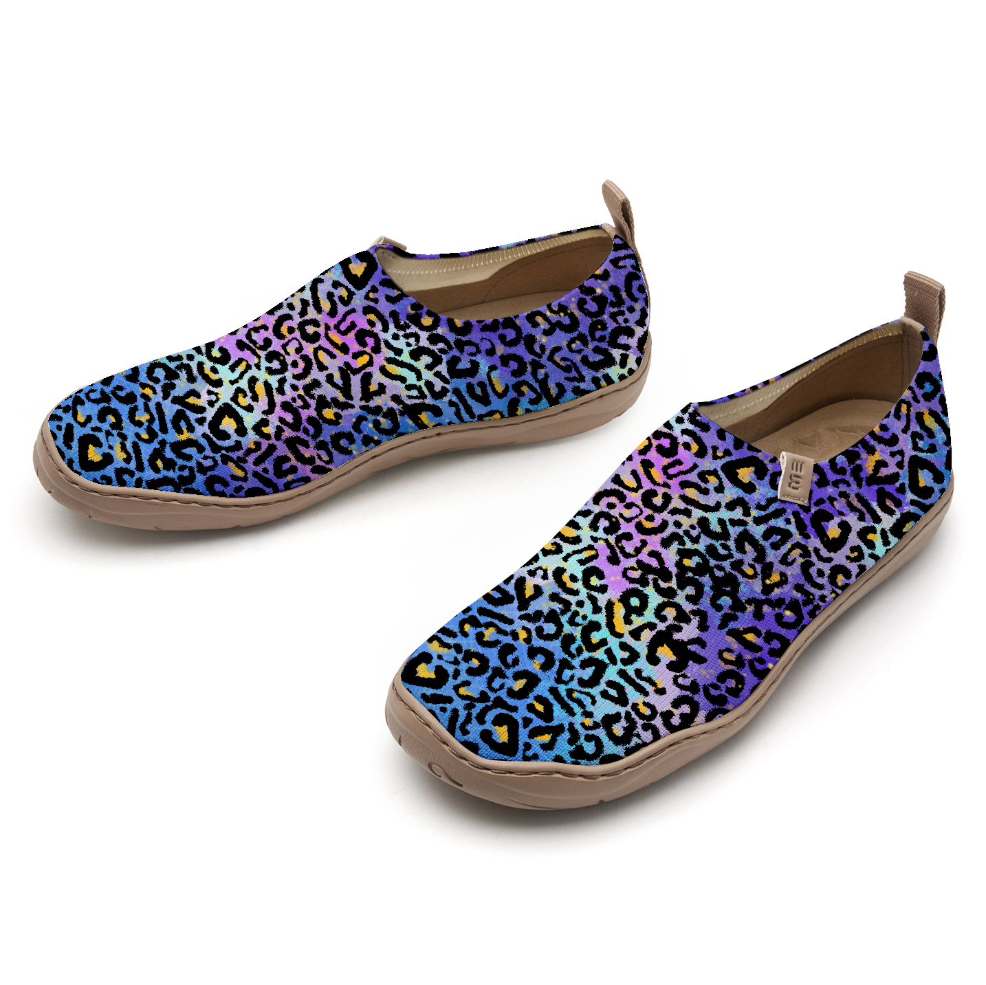 Blue And Purple Leopard Print Women's Shoes