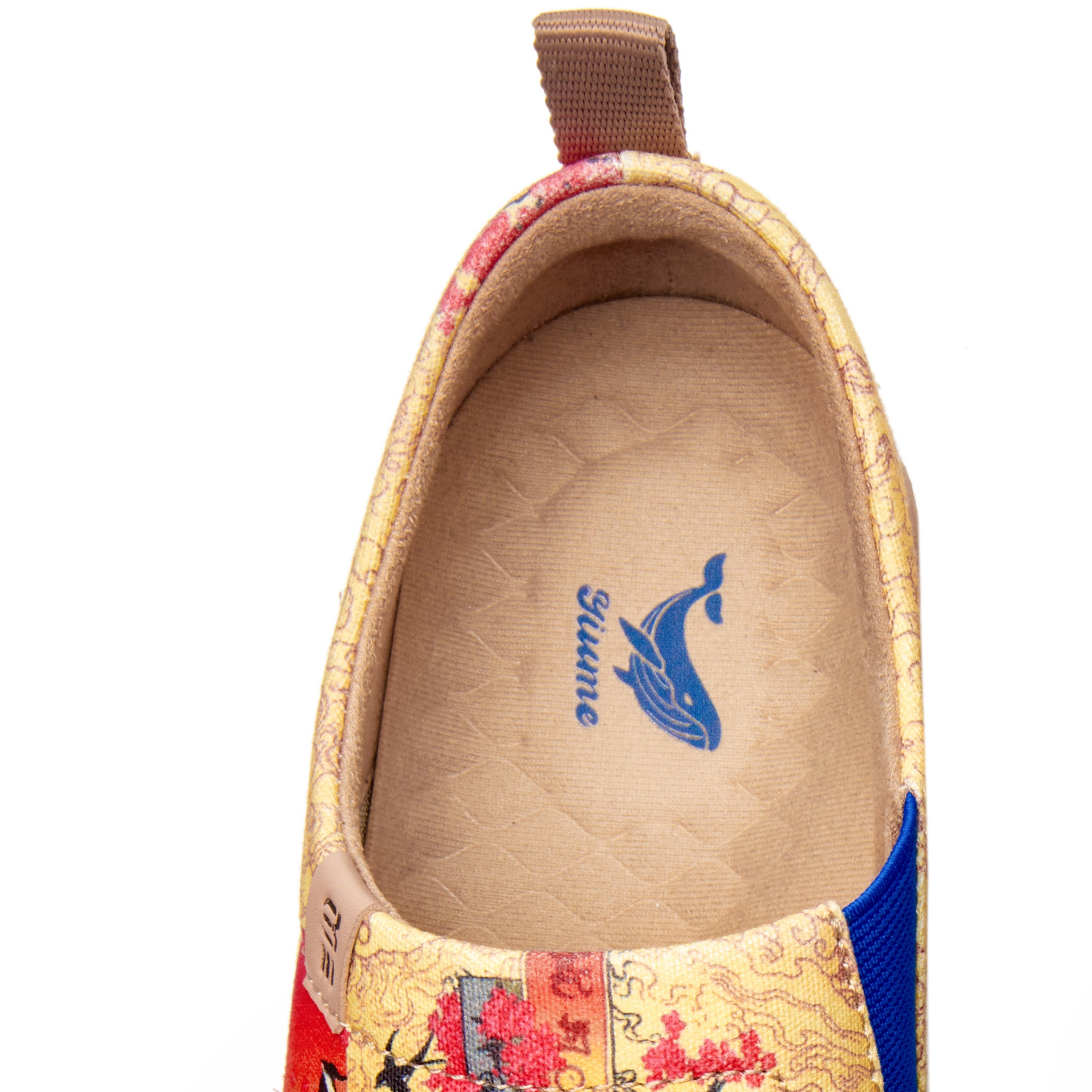 Women's Foldable Loafers, The Great Wave Painted Canvas Slip-On Sneakers, 100% Polyester Textured Yarn