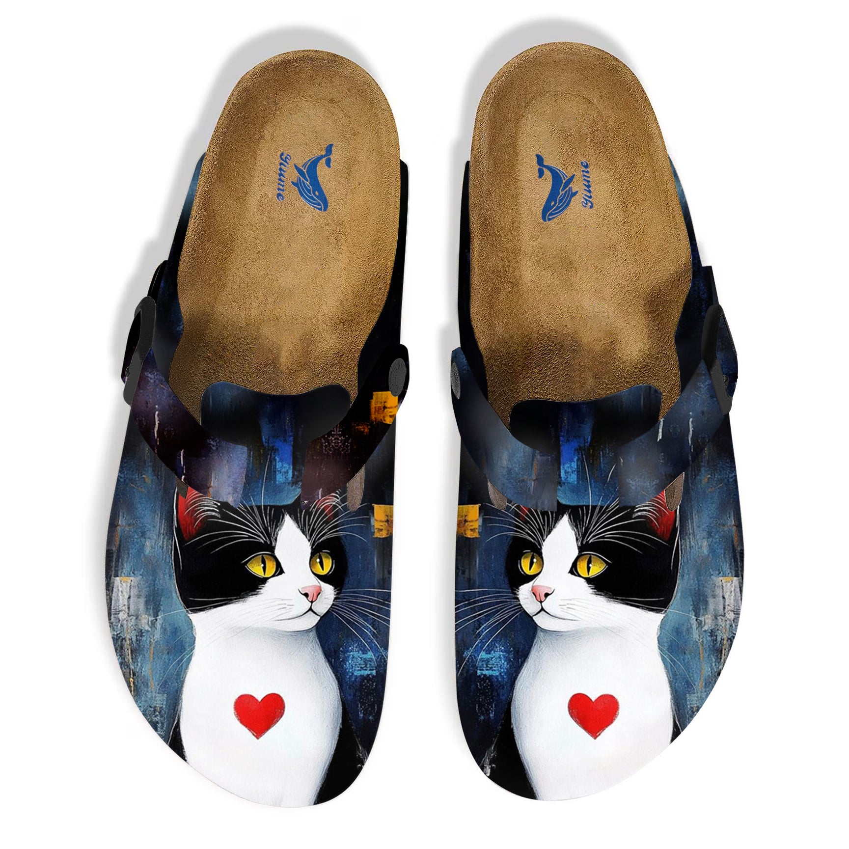 Yiume Footwear's Women’s Printed Clogs Adjustable Buckle Slip on Footbed Slippers