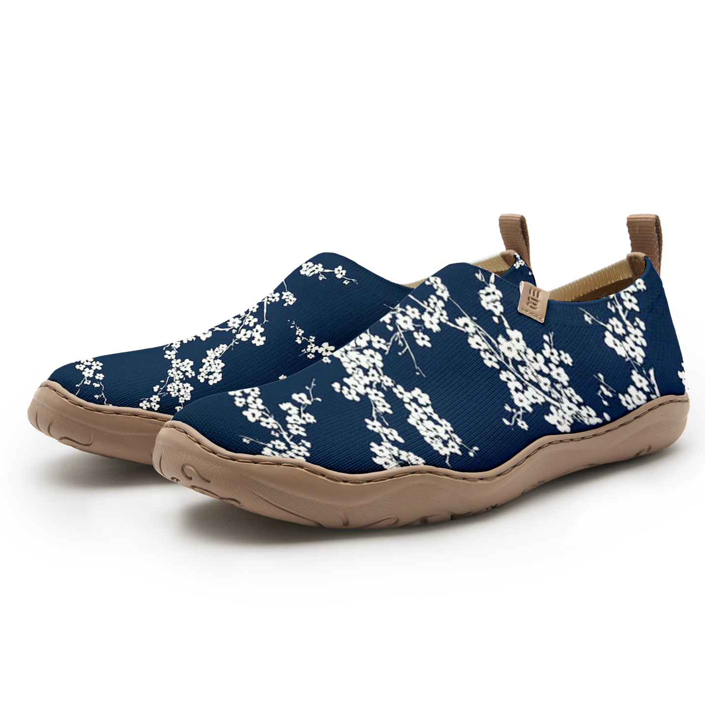 Yiume Women's Art Slip-On Shoes Comfortable Breathable Knit Casual Footwear,Blue And White Traditional Chinese Style