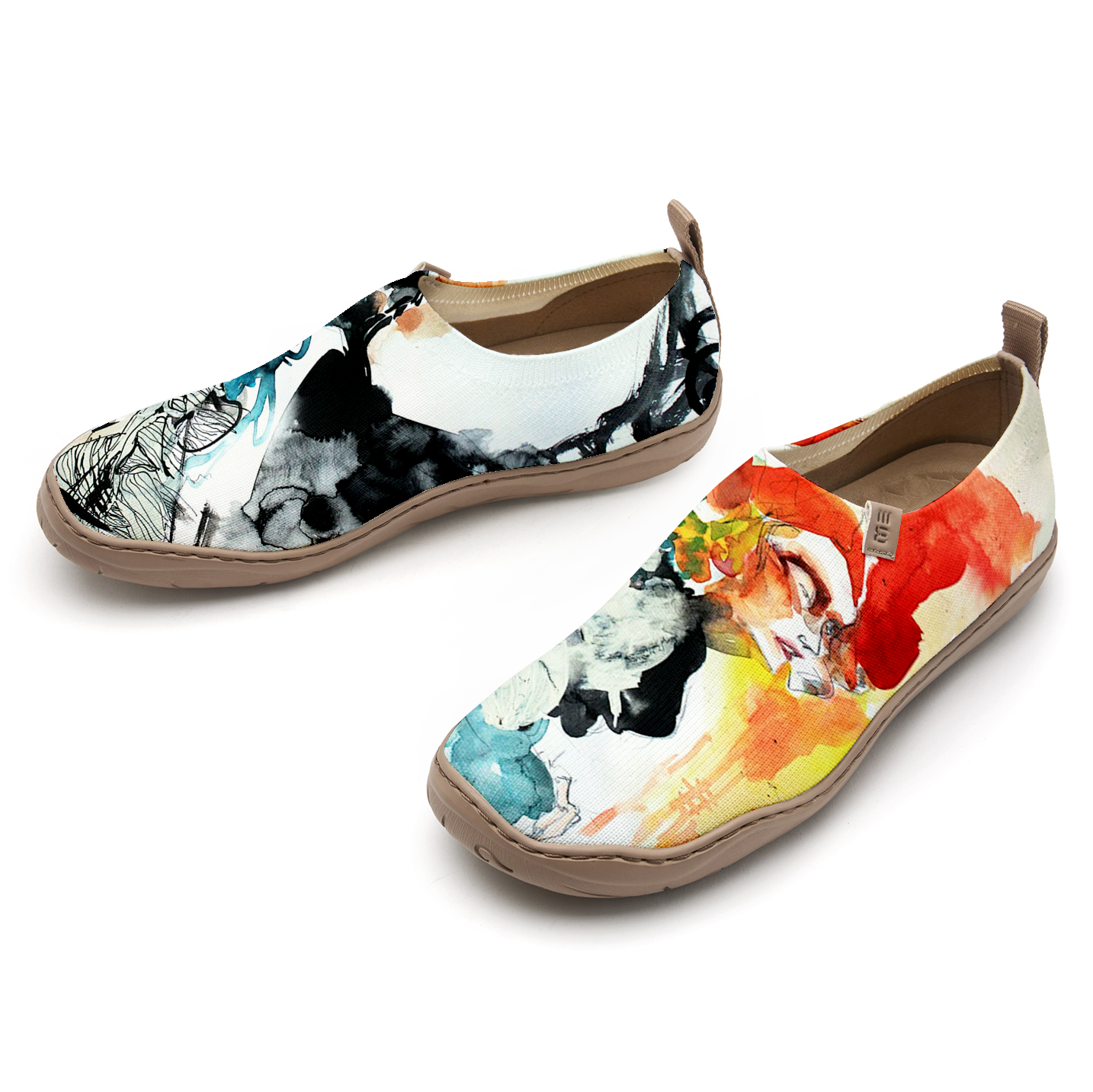 Daria Epifanova Watercolor Abstract Figures Women's Shoes