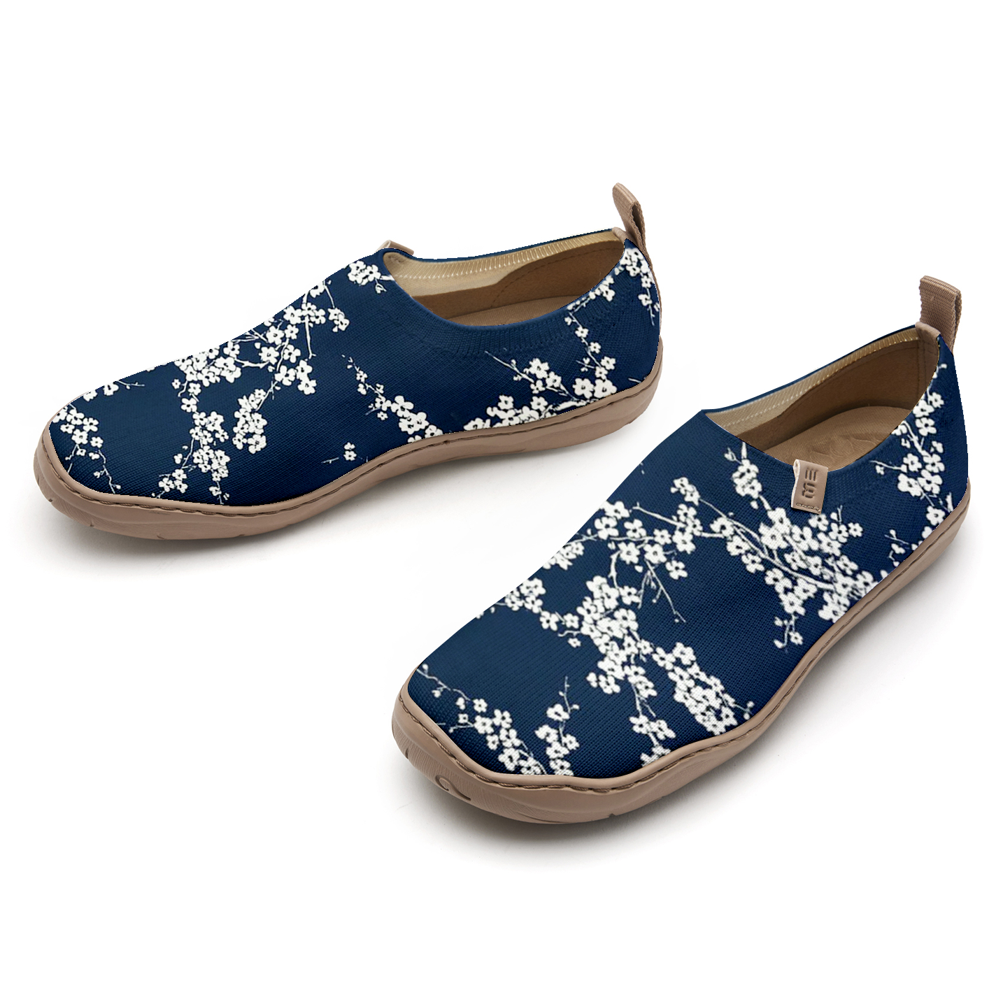 Yiume Women's Art Slip-On Shoes Comfortable Breathable Knit Casual Footwear,Blue And White Traditional Chinese Style