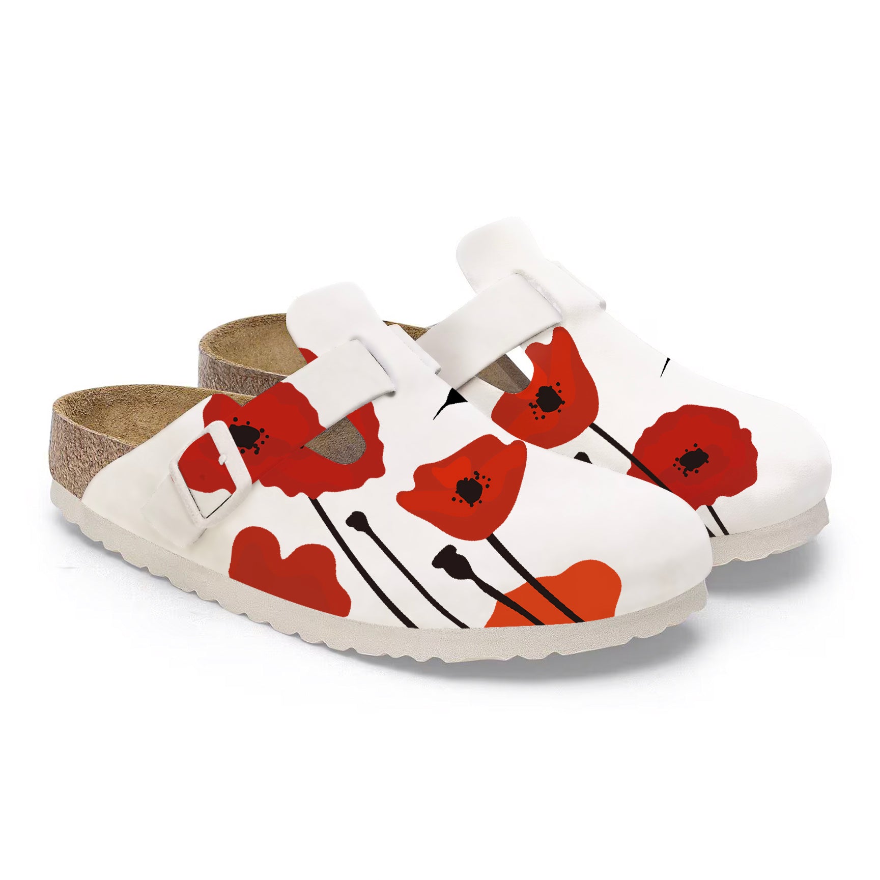 Yiume Footwear Women’s Clogs Adjustable Buckle Slip on Footbed Slippers