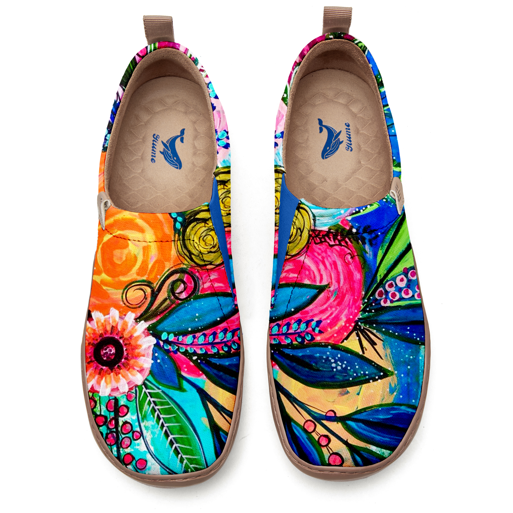 Abstract Colorful Floral Seascape Women's Shoes