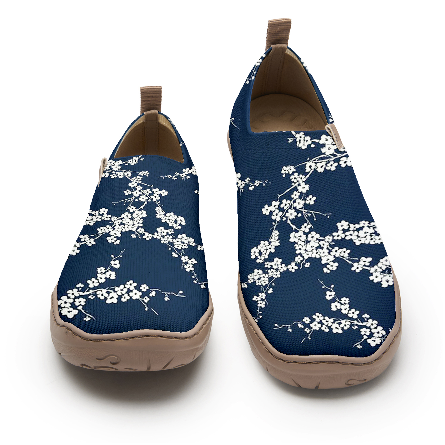 Yiume Women's Art Slip-On Shoes Comfortable Breathable Knit Casual Footwear,Blue And White Traditional Chinese Style