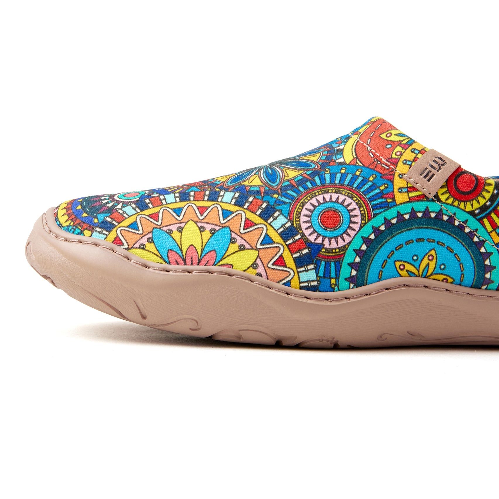 Yiume Women's Art Travel Shoes Bohemian Florals Painted,100% Cotton