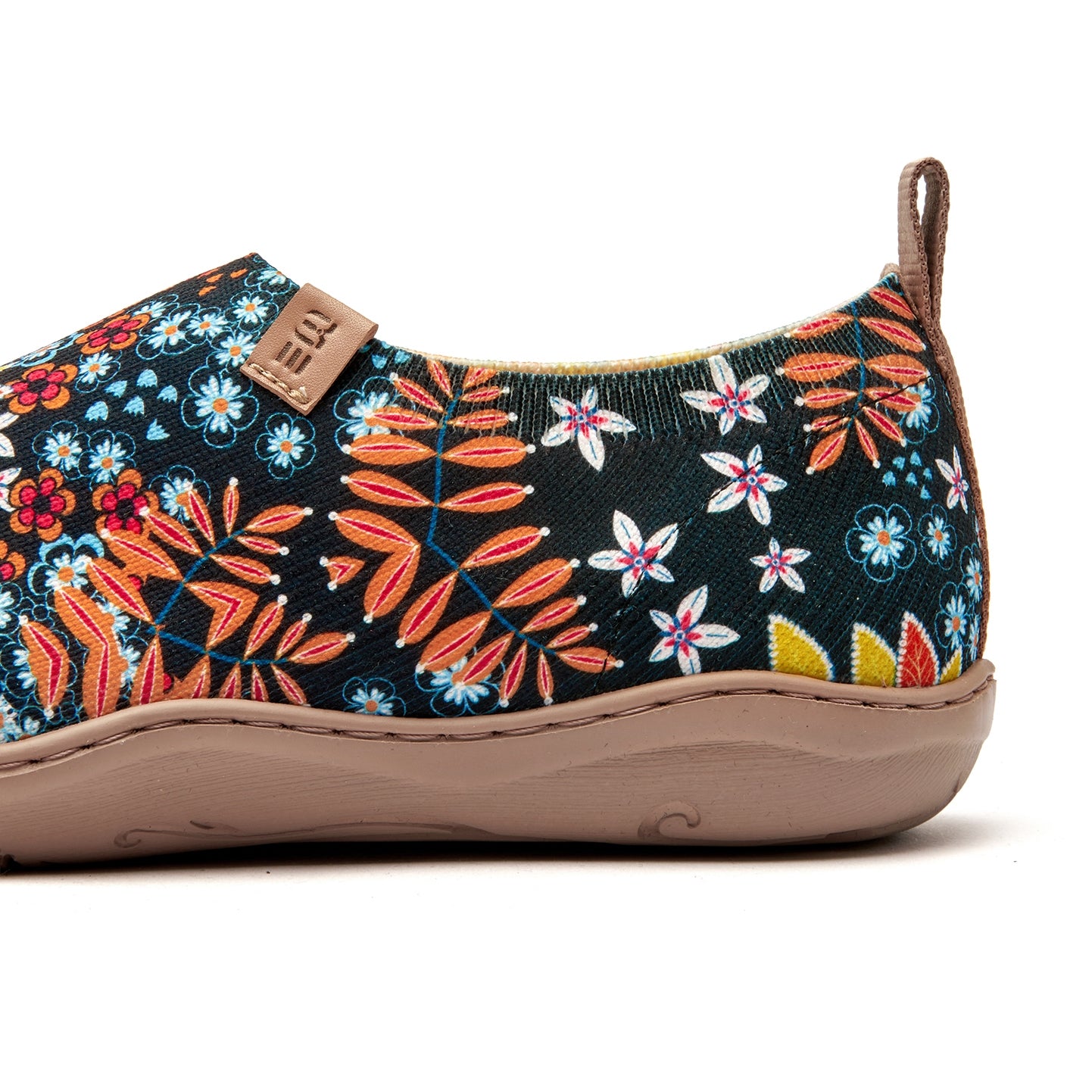 Quirky Plants Women's Slip-On Shoes, 100% Polyester Textured Yarn, Painted Canvas Sneakers