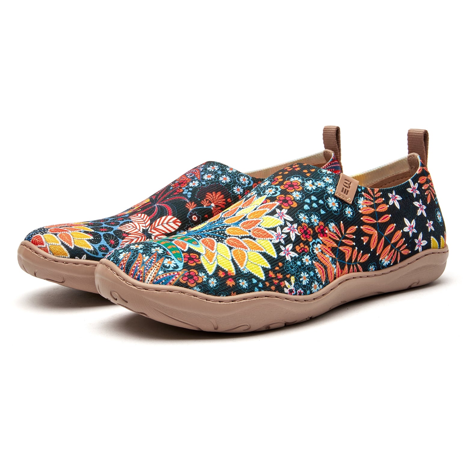 Quirky Plants Women's Slip-On Shoes, 100% Polyester Textured Yarn, Painted Canvas Sneakers