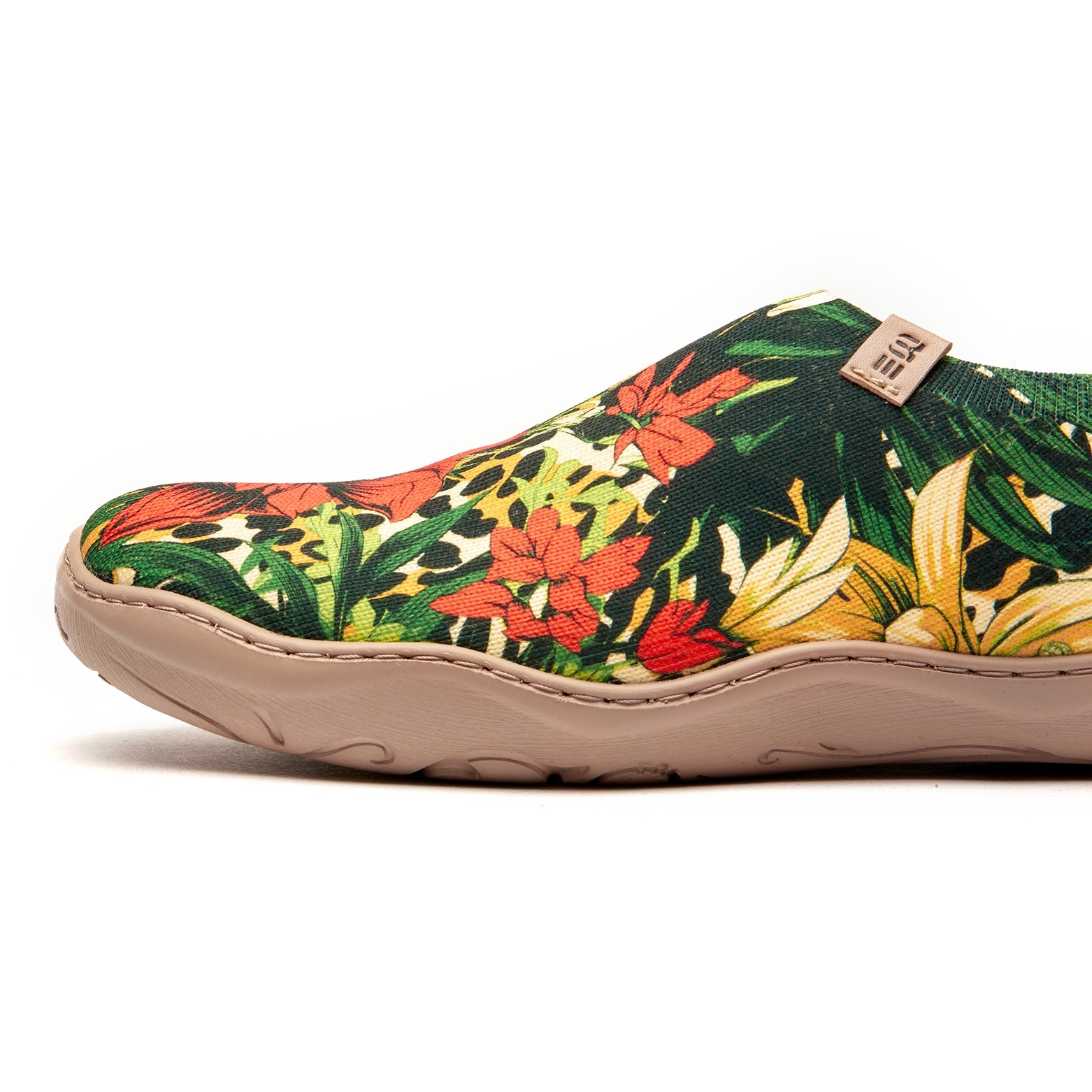 Tropical Harmony Women's Slip-On Shoes, 100% Polyester Textured Yarn, Painted Canvas Sneakers