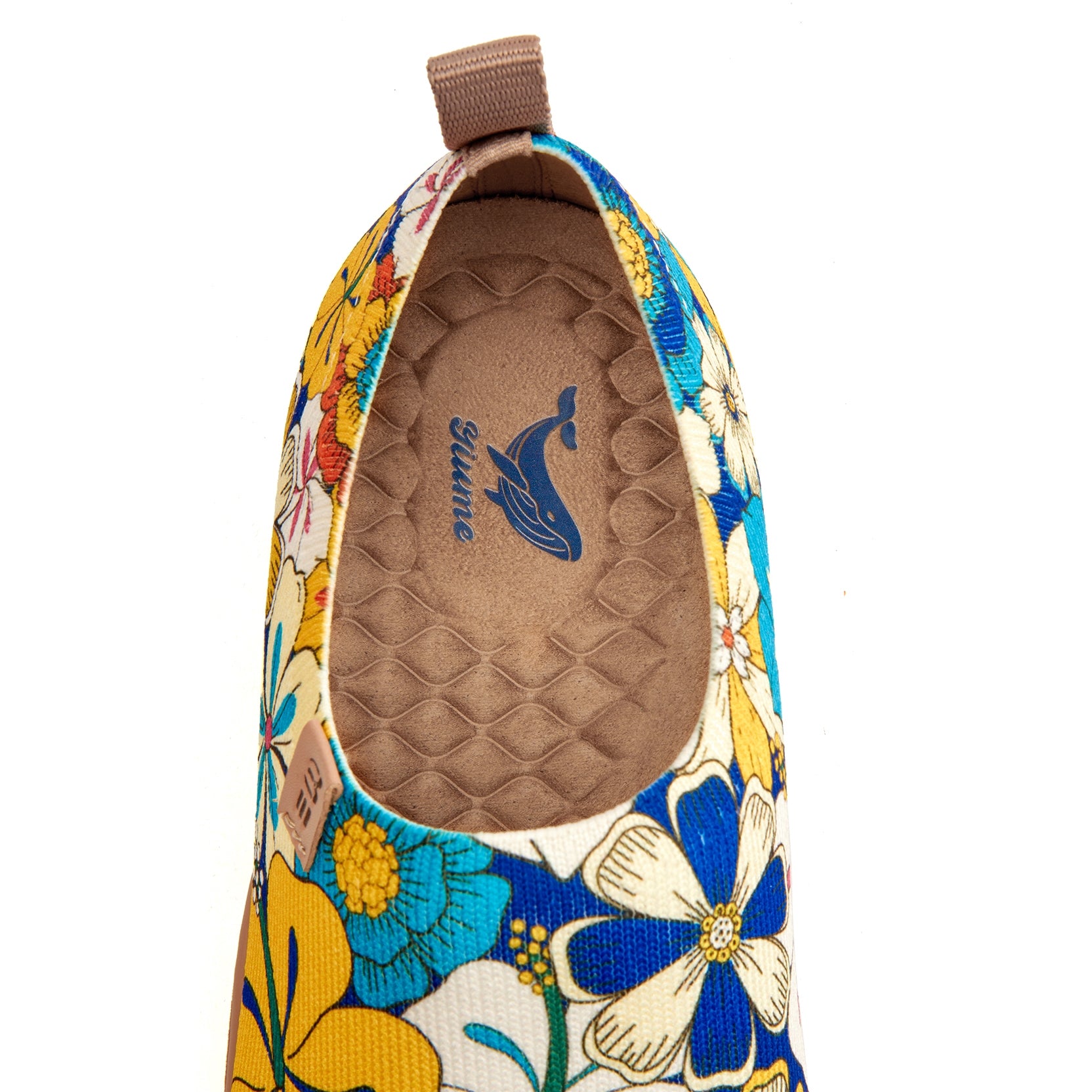 60's Floral Print by Samantha O'Malley Women's Slip-On Shoes, 100% Polyester Textured Yarn, Painted Canvas Sneaker