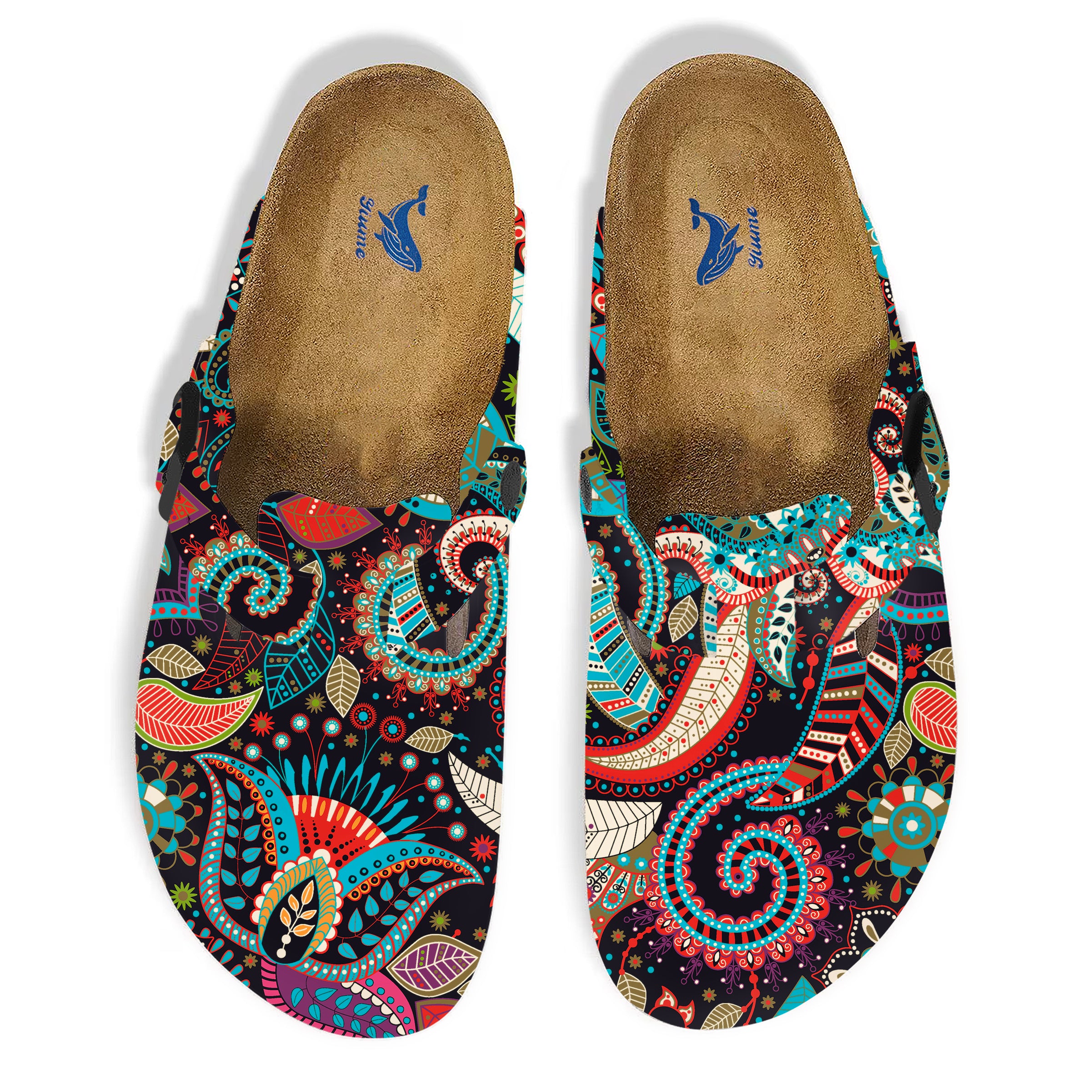 Yiume Footwear Women’s Clogs Adjustable Buckle Slip on Footbed Slippers