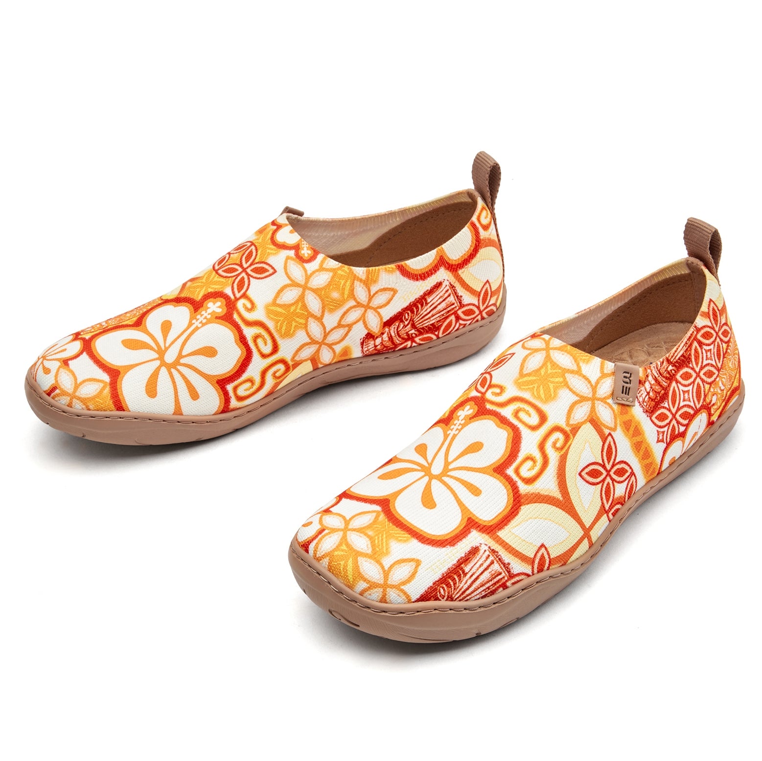 Tiki Print Women's Slip-On Shoes by TIKIROB  Painted Canvas Sneakers