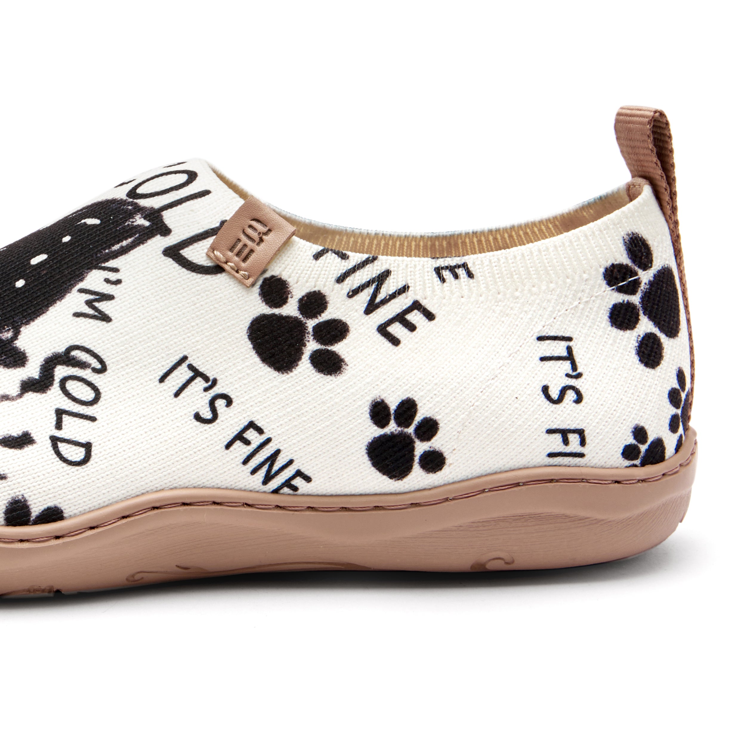 Black Cat Print Cute Women's Slip-On Shoes, 100% Polyester Textured Yarn, Painted Canvas Sneakers