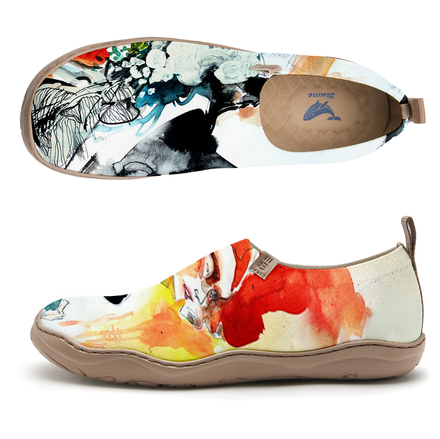 Daria Epifanova Watercolor Abstract Figures Women's Shoes