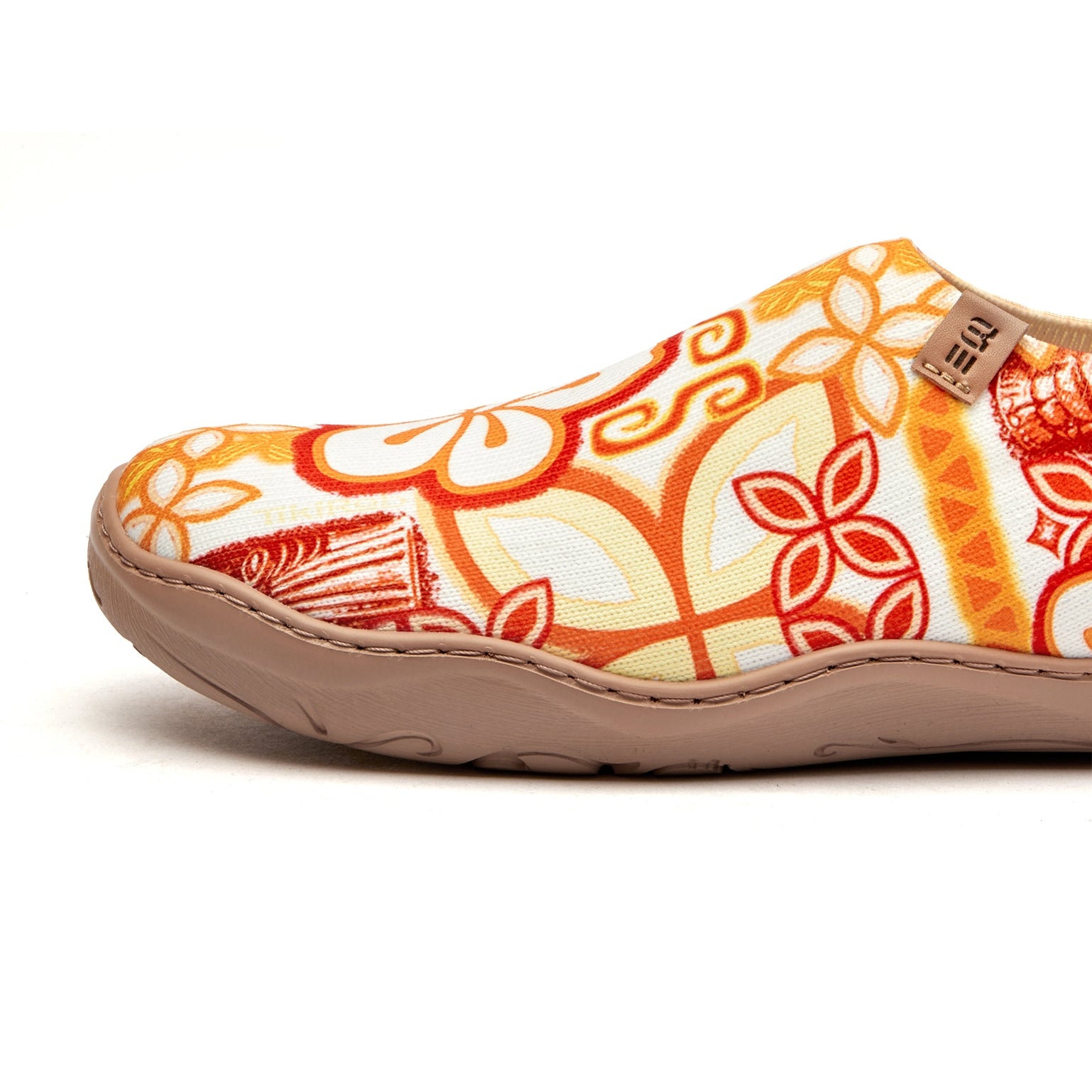 Tiki Print Women's Slip-On Shoes by TIKIROB, 100% Polyester Textured Yarn, Painted Canvas Sneakers