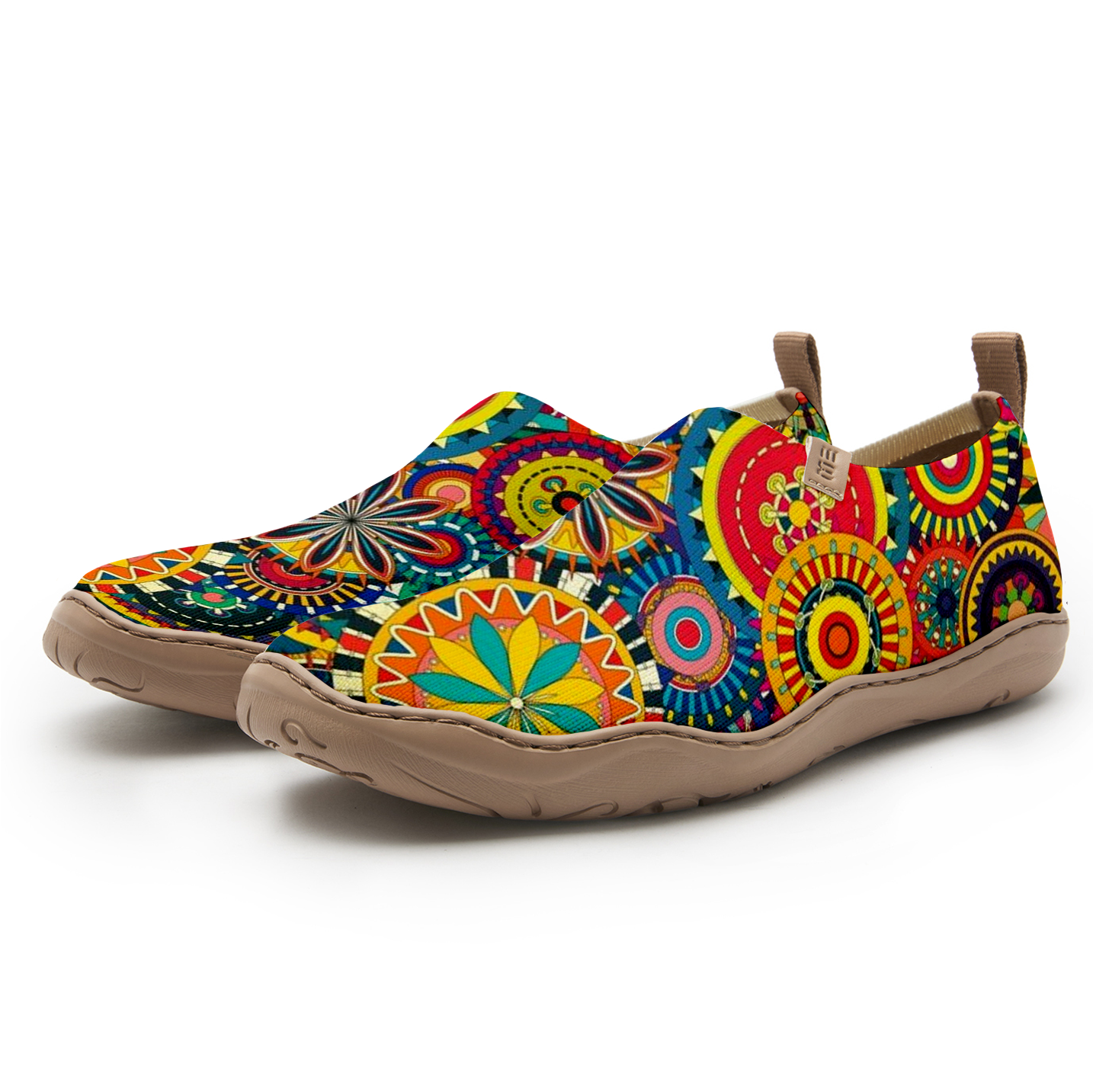Yiume Women's Art Slip-On Shoes Comfortable Breathable Knit Casual Footwear Stylish Travel-Friendly Loafers