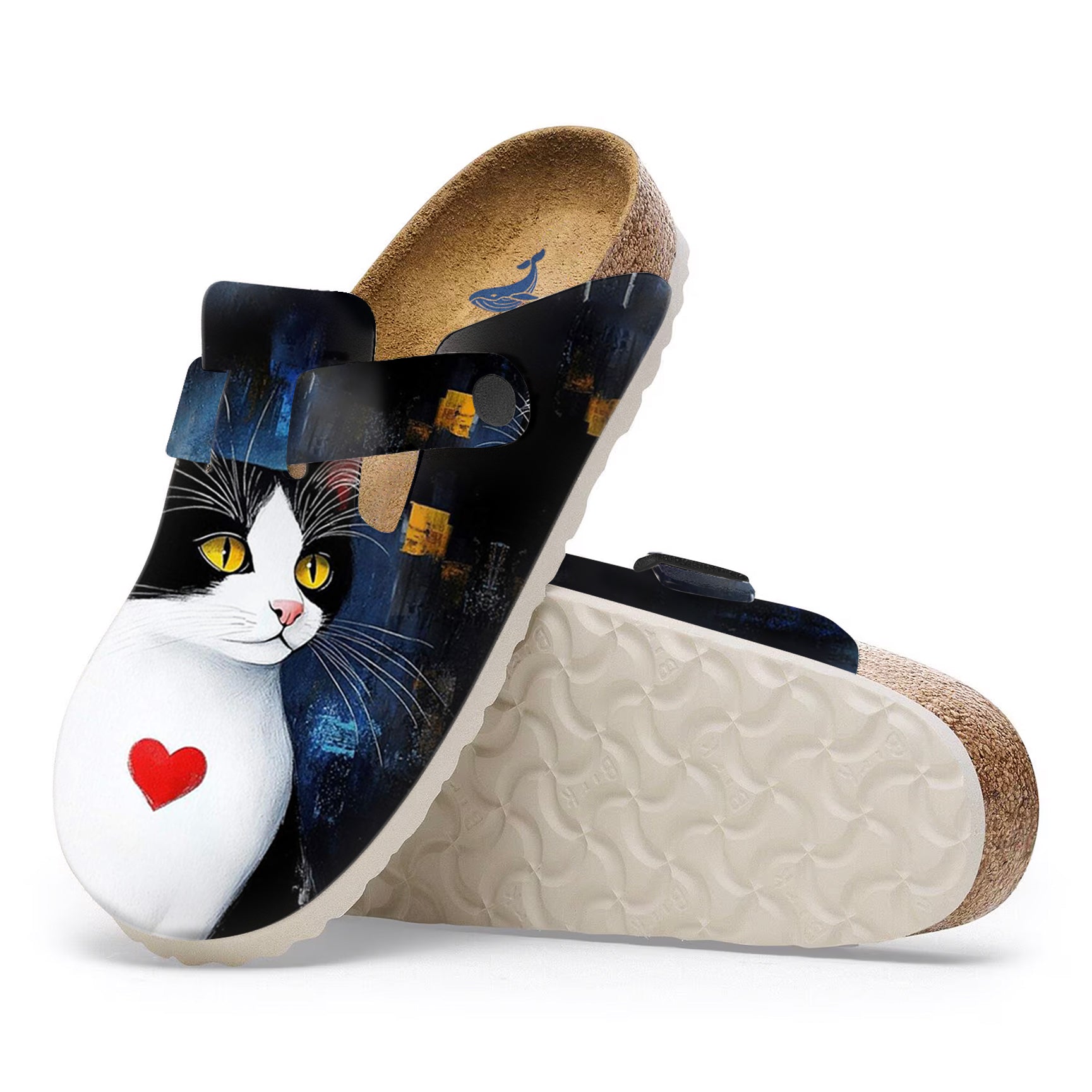 Yiume Footwear's Women’s Printed Clogs Adjustable Buckle Slip on Footbed Slippers
