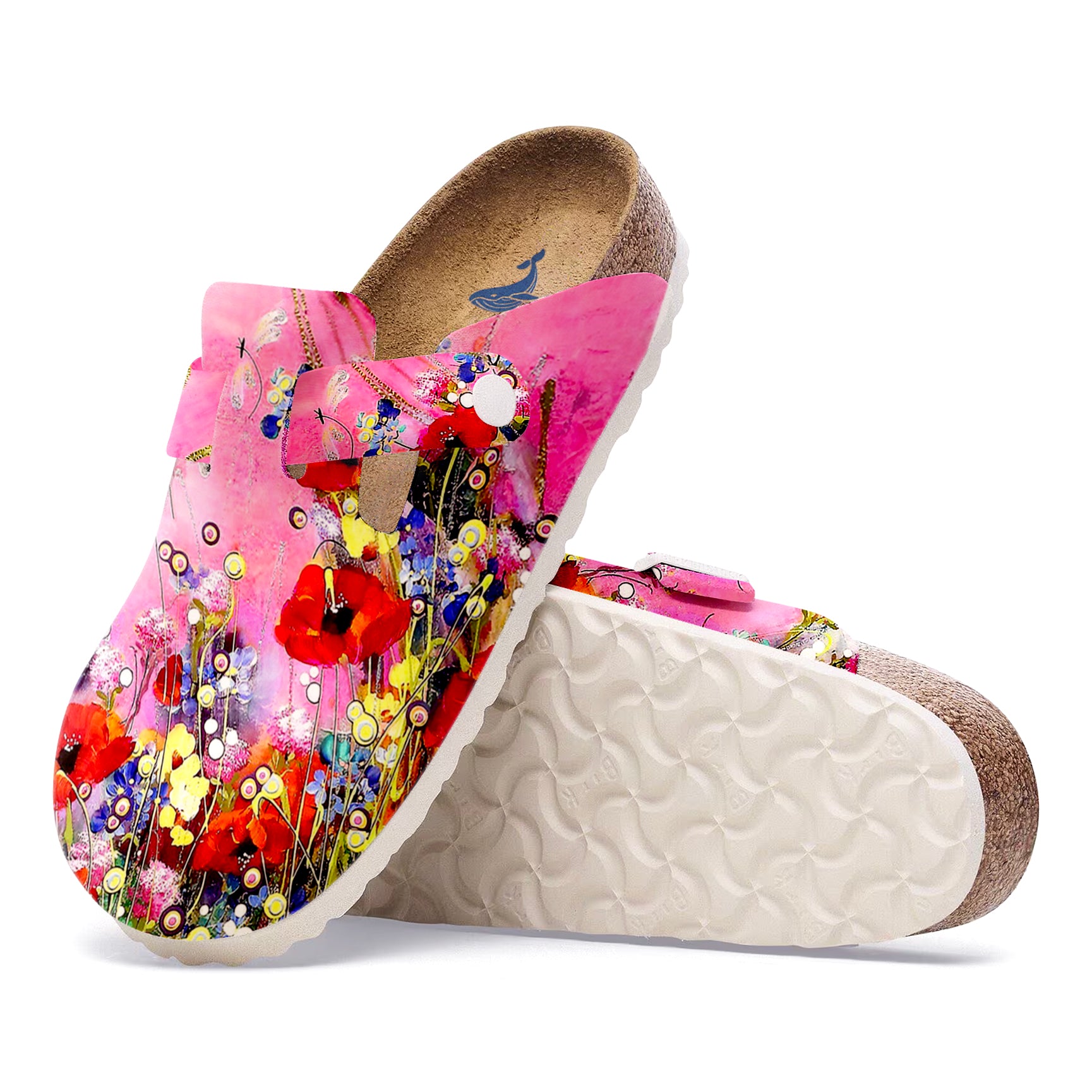 Yiume Footwear Women’s  Clogs Adjustable Buckle Slip on Footbed Slippers