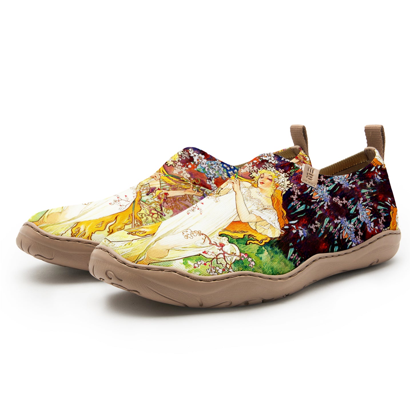 Yiume Women's Art Slip-On Casual Canvas Shoes Fairy Grace Painted,100% Cotton