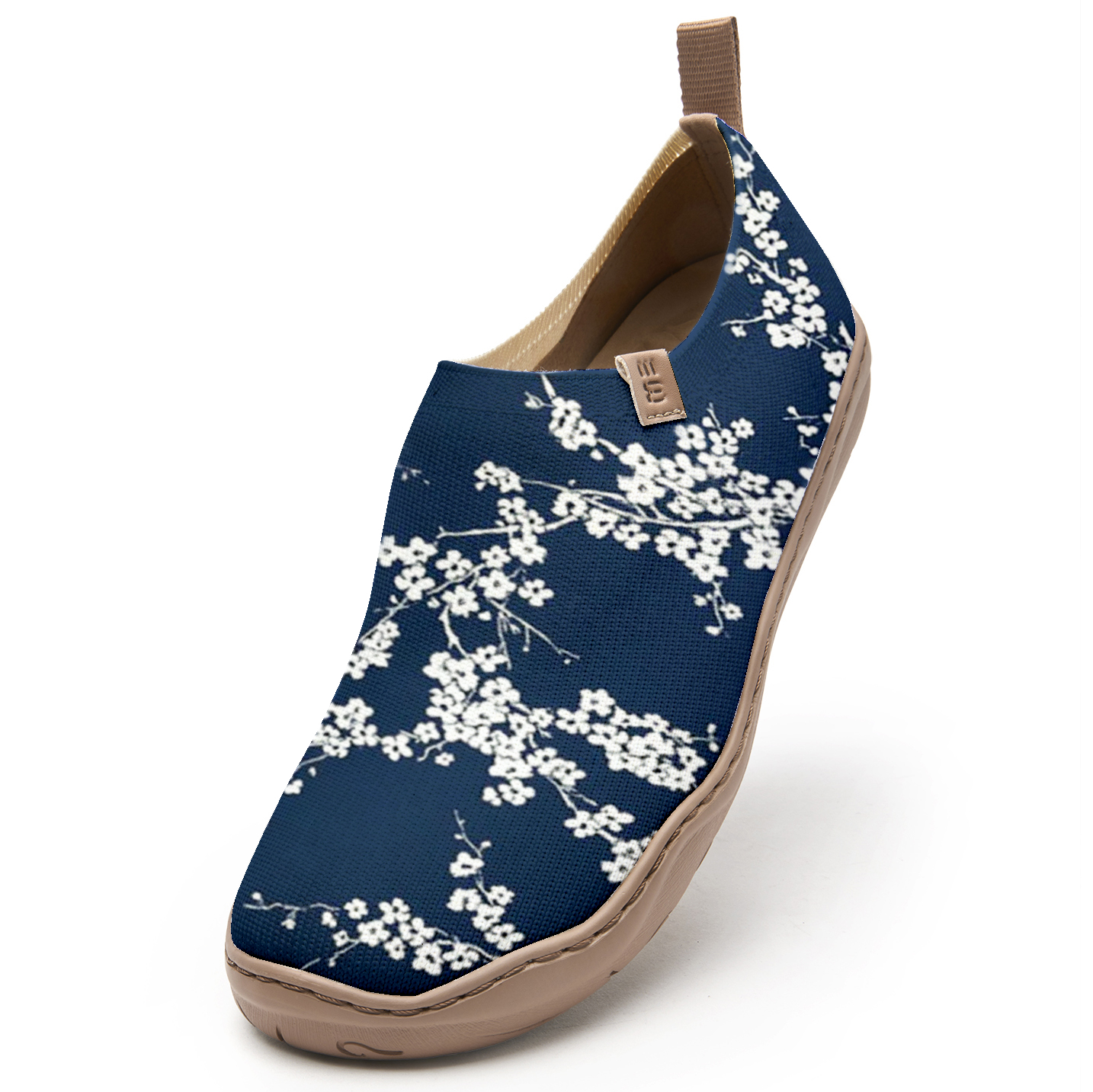 Yiume Women's Art Slip-On Shoes Comfortable Breathable Knit Casual Footwear,Blue And White Traditional Chinese Style