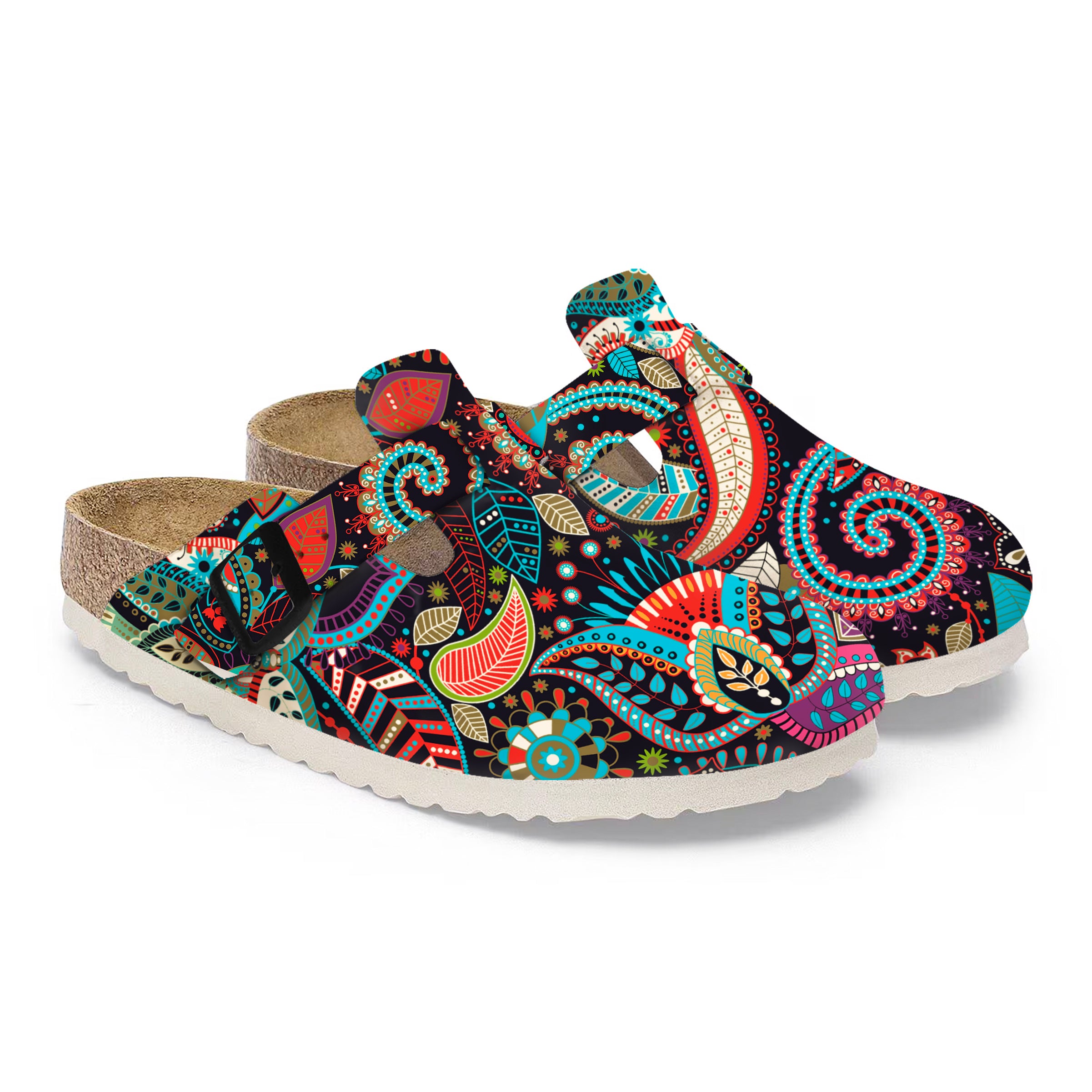 Yiume Footwear Women’s Clogs Adjustable Buckle Slip on Footbed Slippers