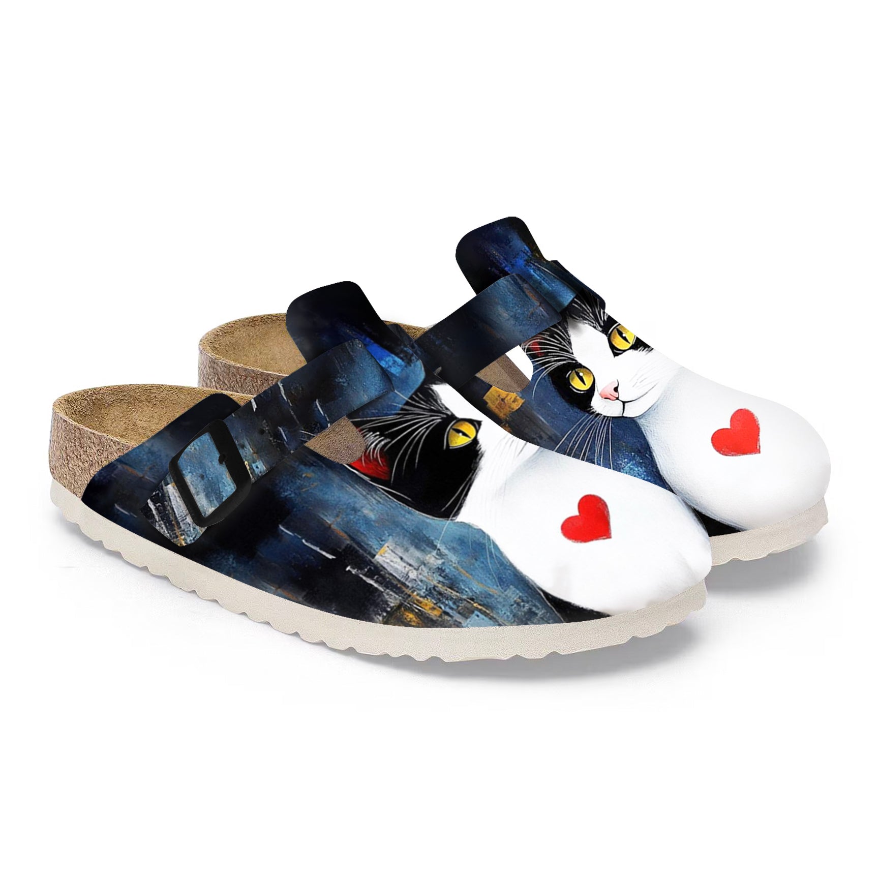 Yiume Footwear's Women’s Printed Clogs Adjustable Buckle Slip on Footbed Slippers