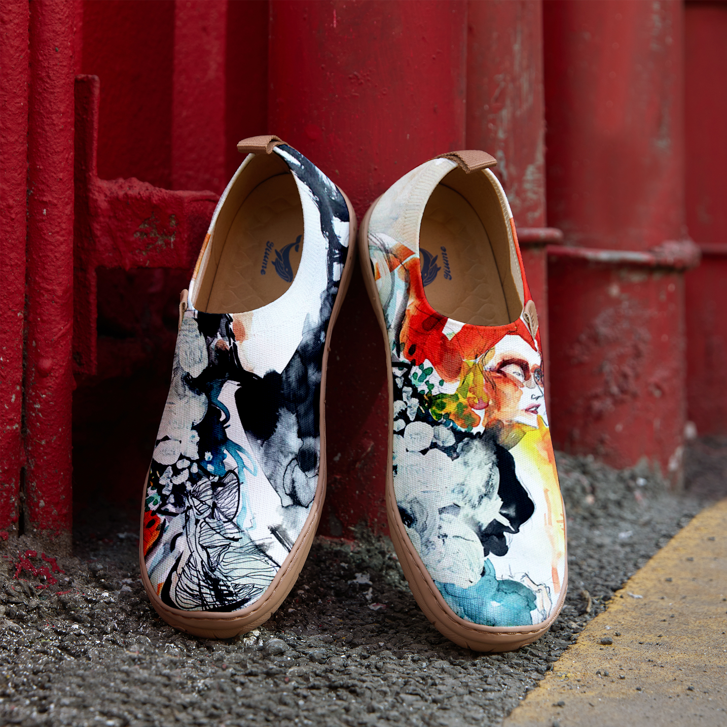 Daria Epifanova Watercolor Abstract Figures Women's Shoes