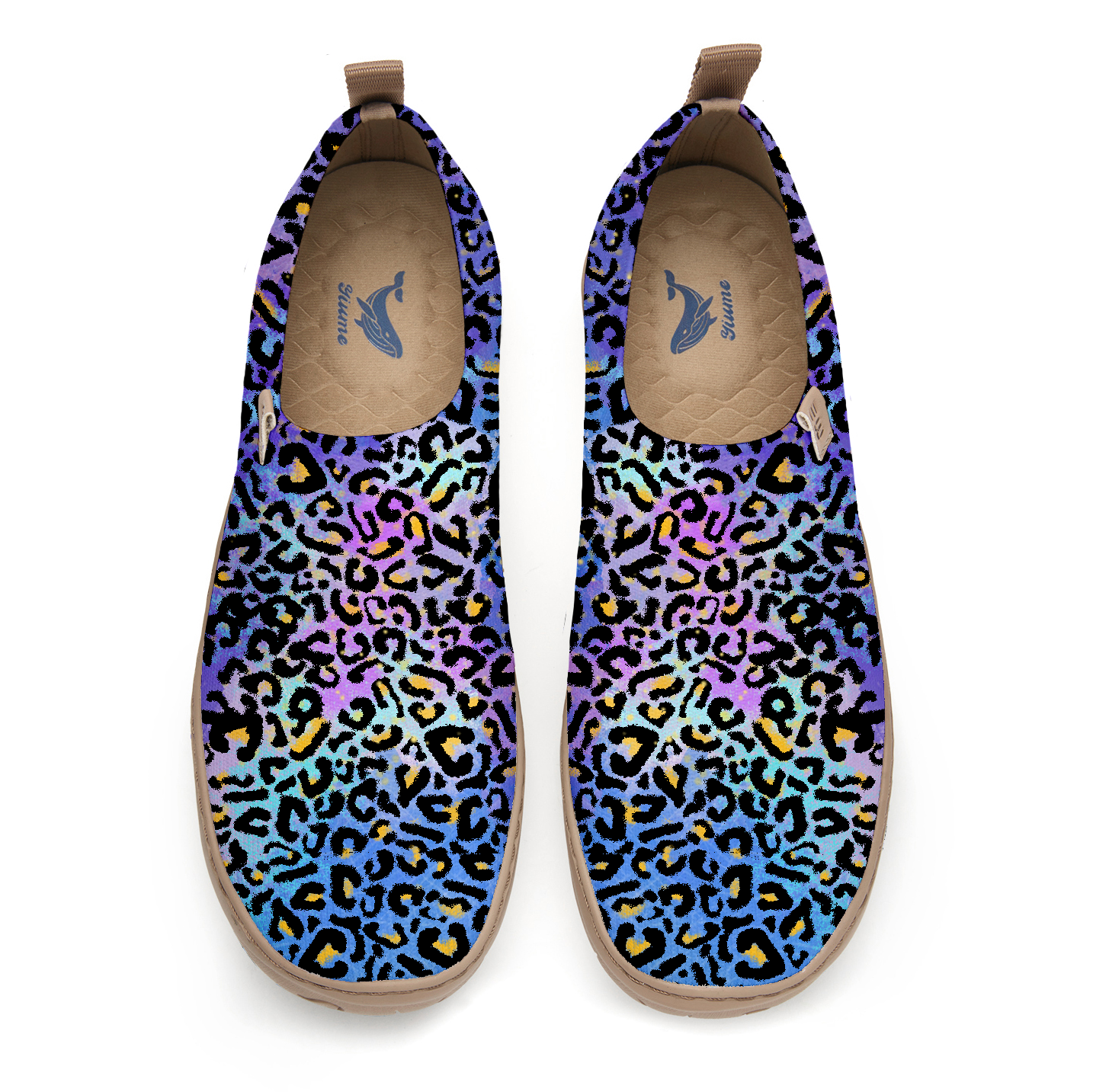 Blue And Purple Leopard Print Women's Shoes