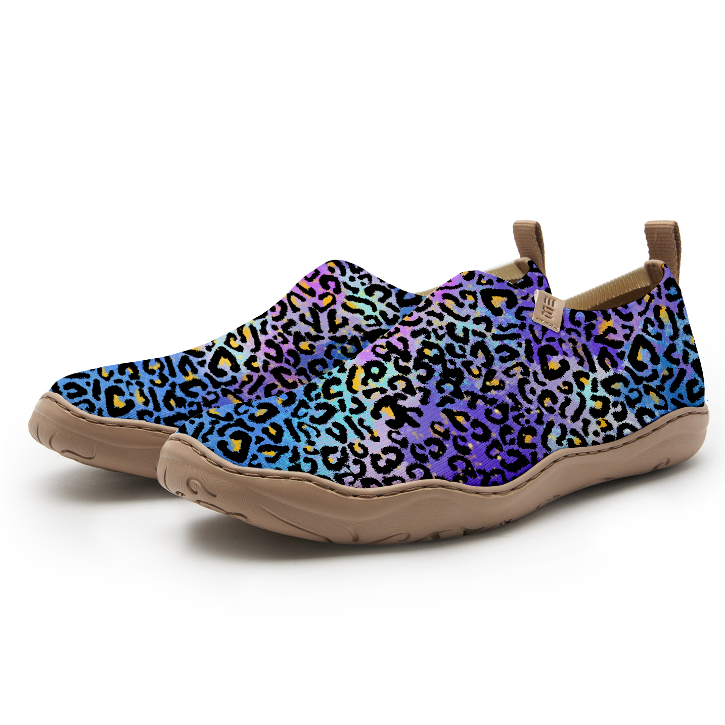 Blue And Purple Leopard Print Women's Shoes
