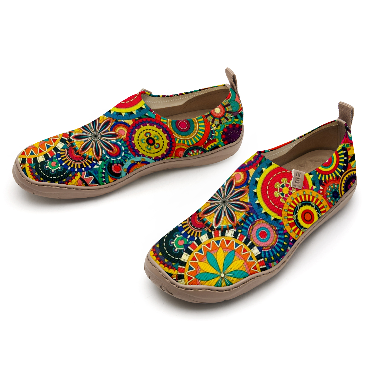 Yiume Women's Art Slip-On Shoes Comfortable Breathable Knit Casual Footwear Stylish Travel-Friendly Loafers