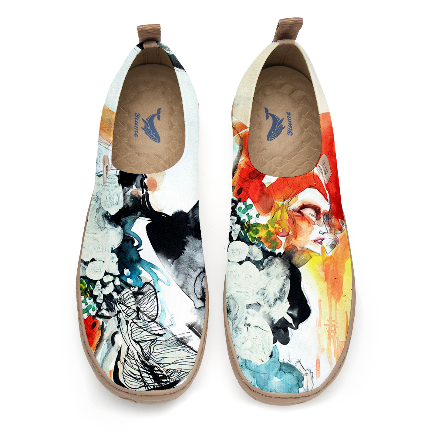 Daria Epifanova Watercolor Abstract Figures Women's Shoes