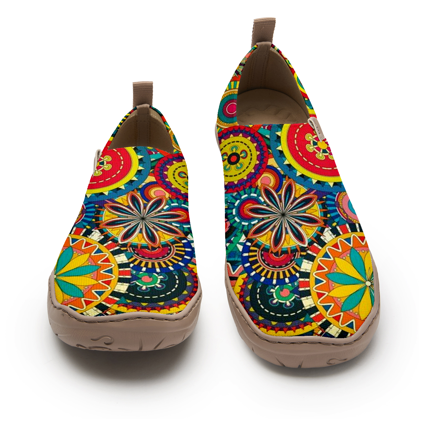 Yiume Women's Art Slip-On Shoes Comfortable Breathable Knit Casual Footwear Stylish Travel-Friendly Loafers